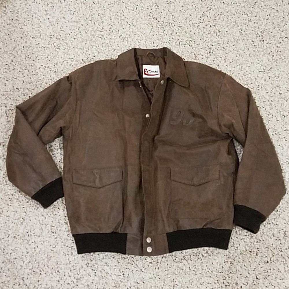 Rare Vintage Chase Dale Jarret Leather Coat